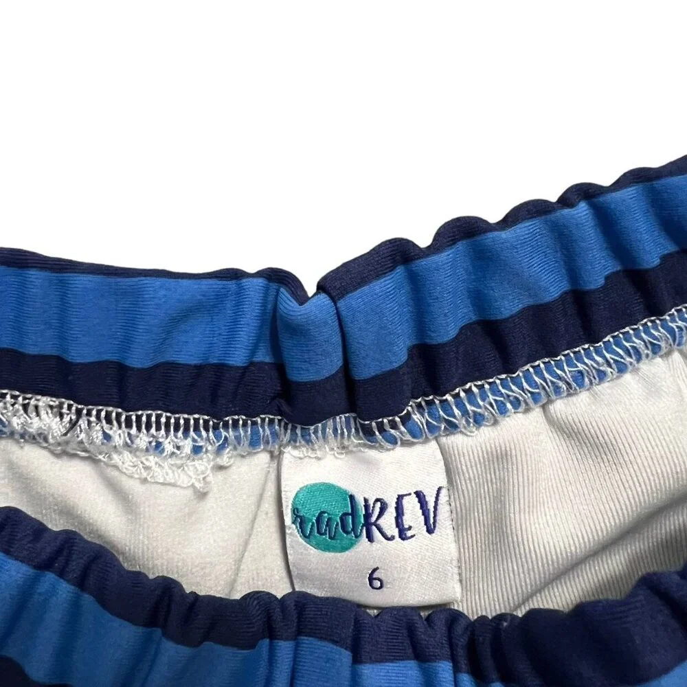 Rad Rev Revolution Kids Sz 6 Blue Striped Swim Shorts